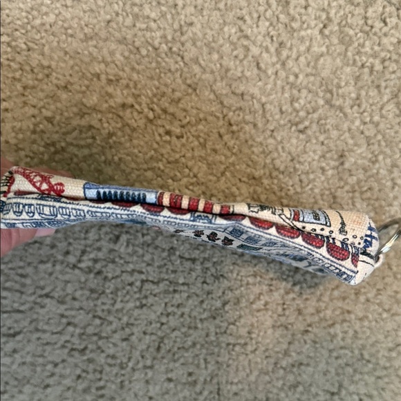 Harrods Blue and Red Cityscape Coin Pouch - Picture 6 of 7